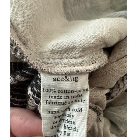 ACE & JIG Wide-Leg Pull-On Siesta Pants in Pirouette Boho Cotton - Sz Large - Picture 6 of 6